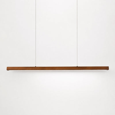 Minimalist Linear Wood Acrylic LED Pendant for Dining Room & Living Room