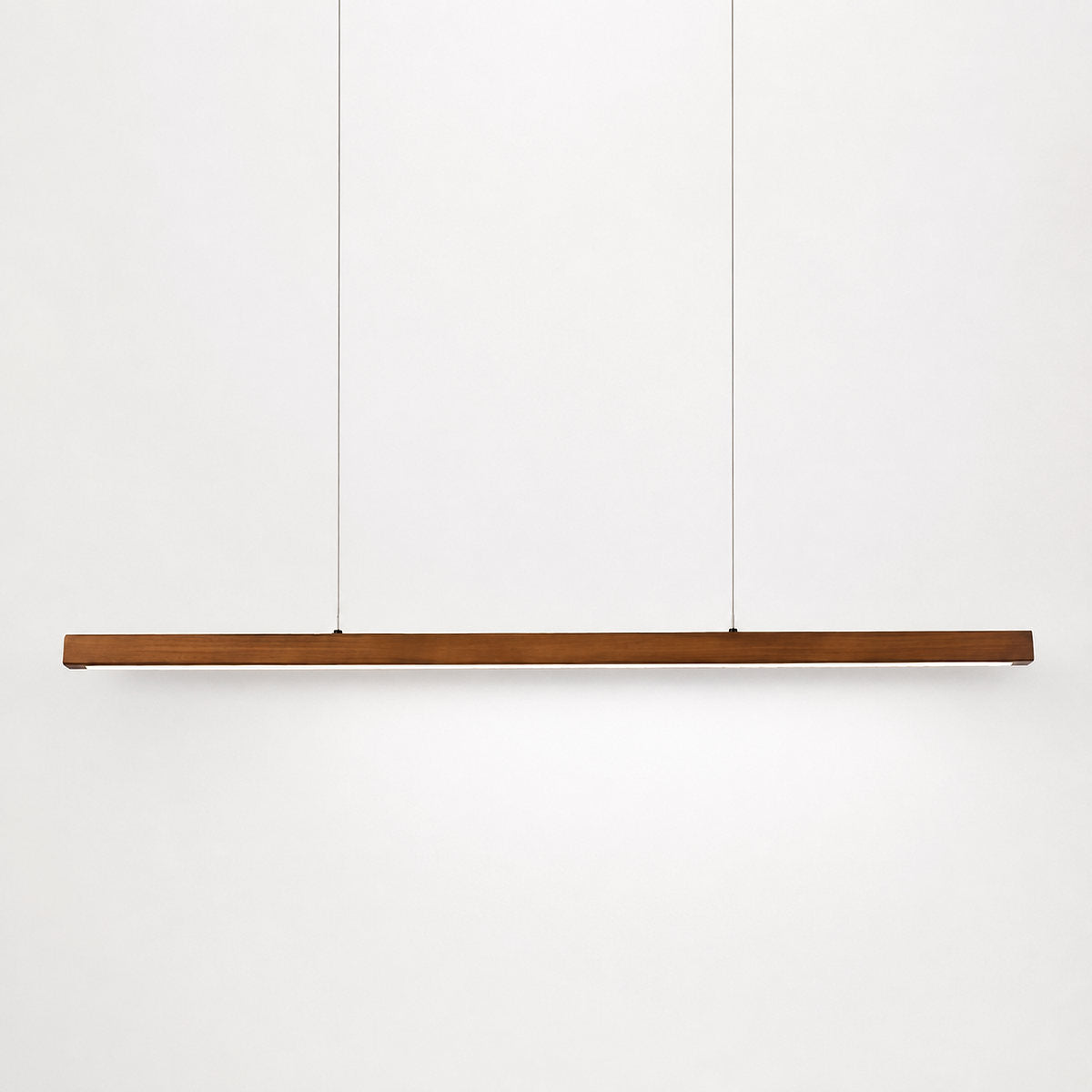 Minimalist Linear Wood Acrylic LED Pendant for Dining Room & Living Room