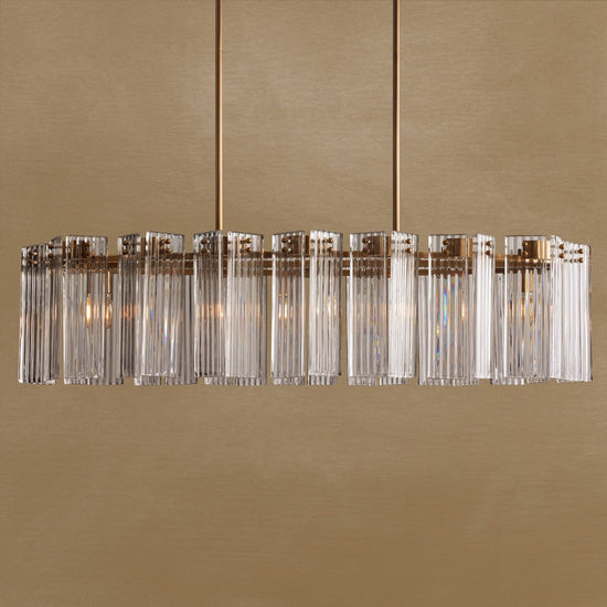 Delsie Oval Art Glass Chandelier