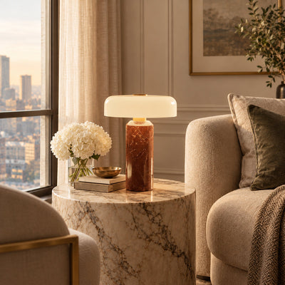 Tricolordeer Sculptural Marble LED Accent Lamp