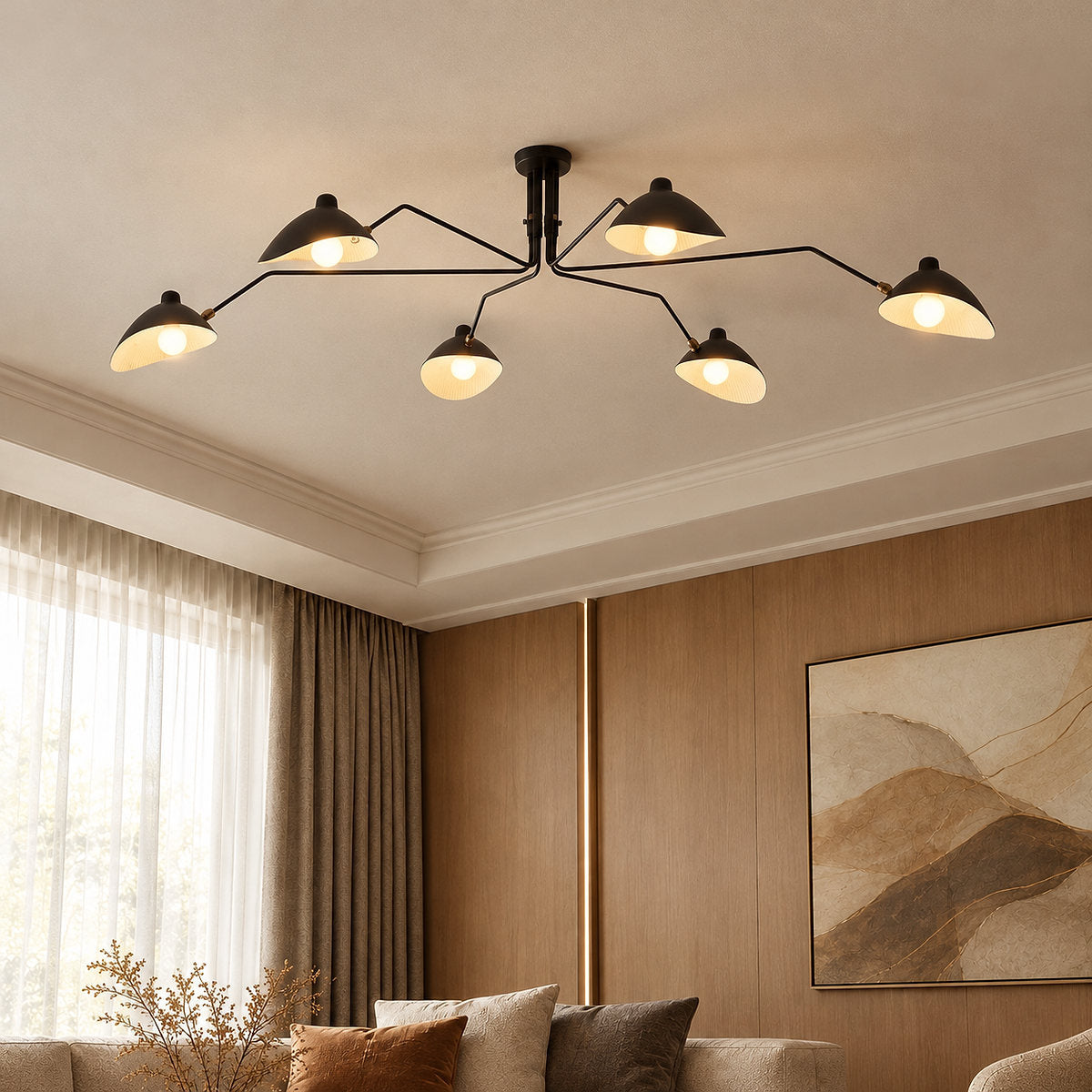Sculptural Suspended Ceiling Light