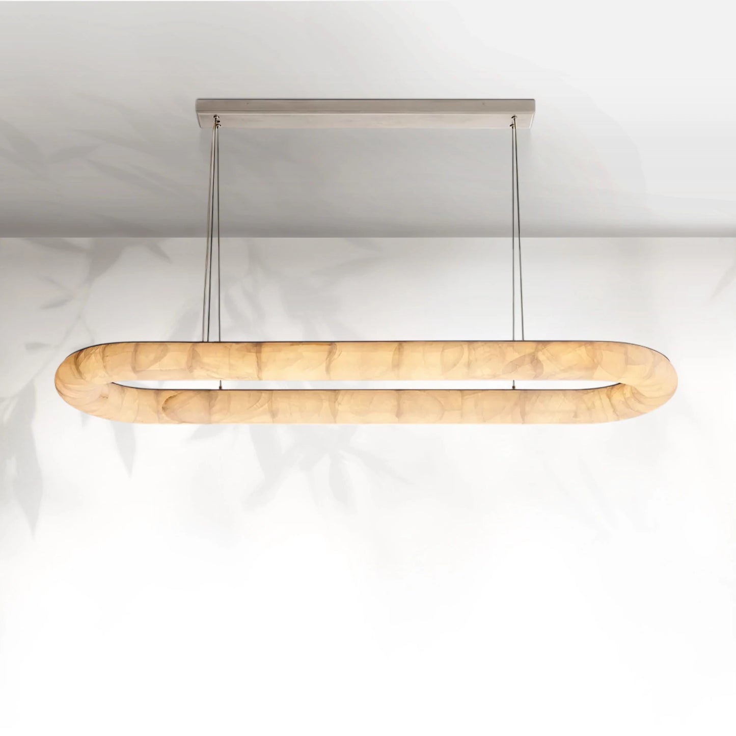 Rivaga Lisse Alabaster Oval Chandelier 57" 74"