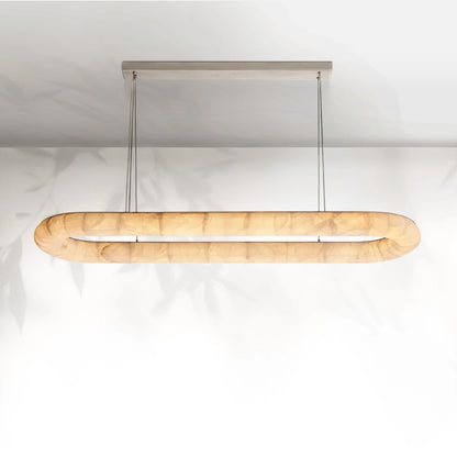 Rivaga Lisse Alabaster Oval Chandelier 57" 74"
