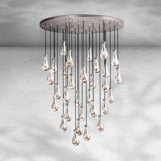 Soltaire Raindrop Round Chandelier 60"
