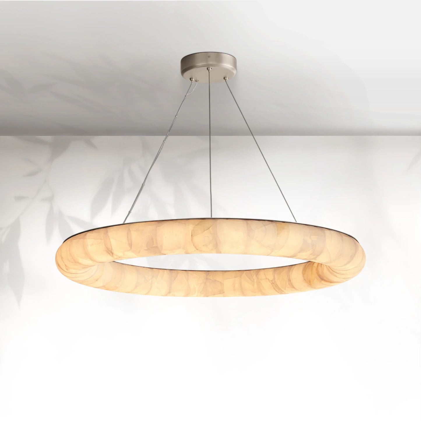 Rivaga Lisse Alabaster Round Chandelier 31" 41" 61"D