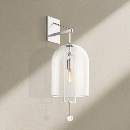 Fulcram Modern Grand Glass Wall Sconce 23"/29"H for Living Room, Bedroom
