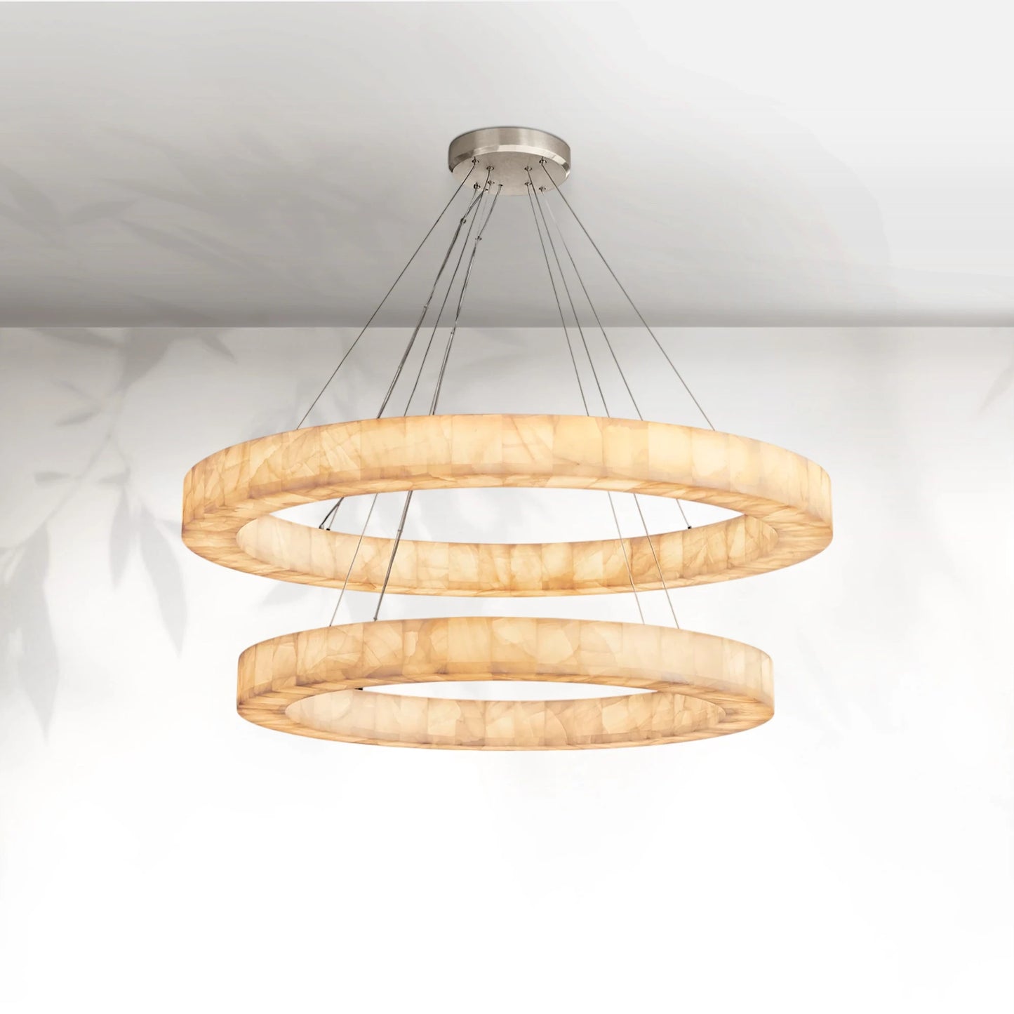 Rivaga 2-Tier Round Calcite Chandelier