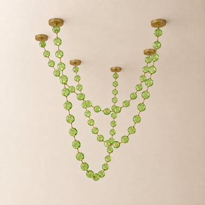 Draped Acrylic Sphere Link Chandelier