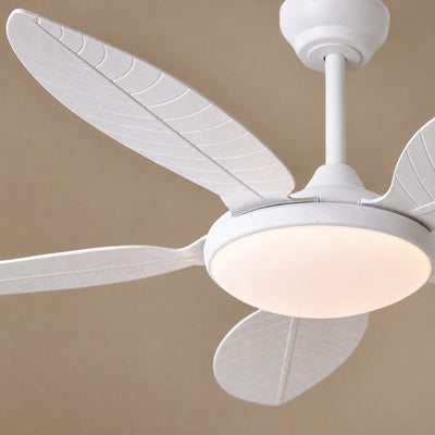 Tricolordeer Carved Palm-Leaf Dome Light Ceiling Fan
