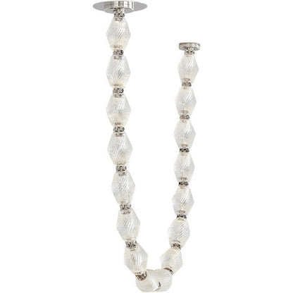 Luxury Crystal Beaded Long Chandelier for High Ceiling 12ft/10ft（customize）