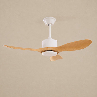 Amelia Ceiling Fan Light, 42~52-Inch x H 9.8-Inch, Natural Wood Grain & White (ABS blades) for Living Room
