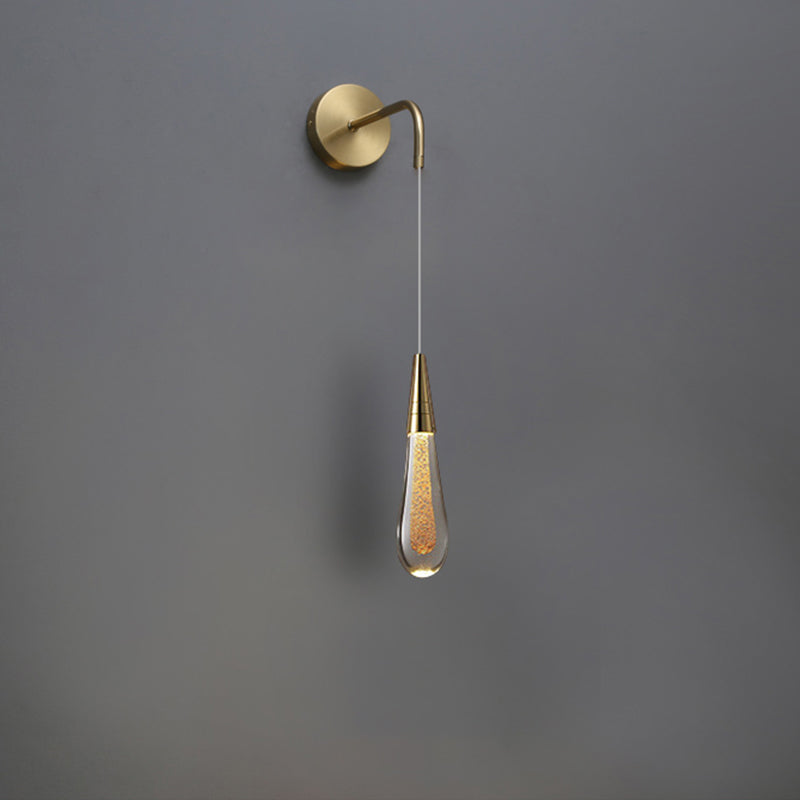 Denise Raindrop Glass Solitairen Crystal Elegance Wall Sconce