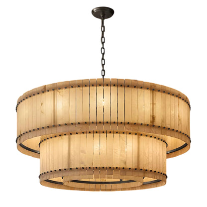 Sant Marco Alabaster Round Tiered Chandelier