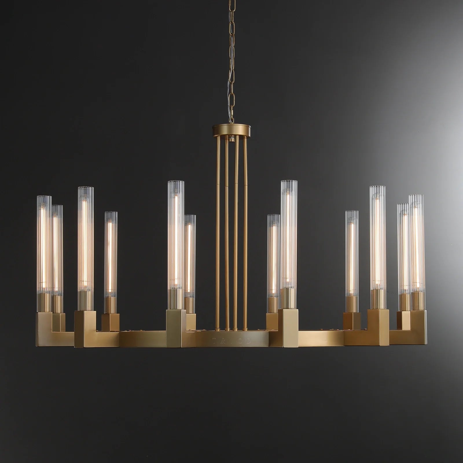 Cannel Glass Round Chandelier