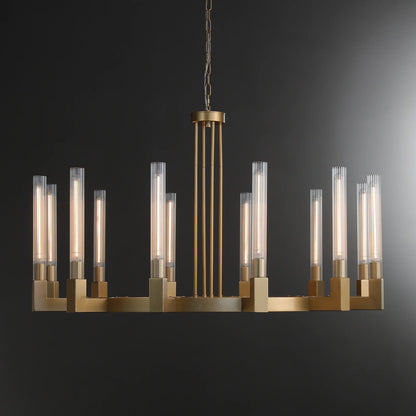 Cannel Glass Round Chandelier