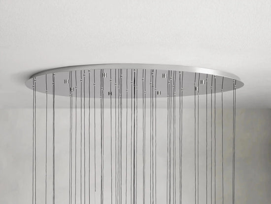 Soltaire Raindrop Round Chandelier 58"W