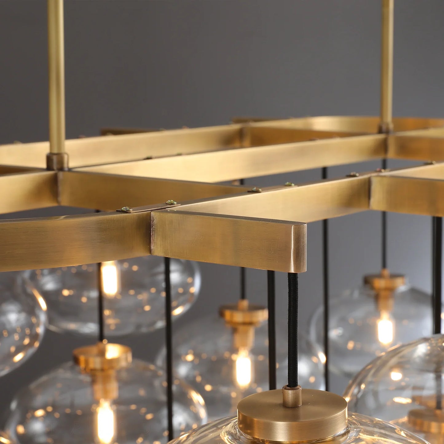 Aurum Clear Glass Linear Chandelier