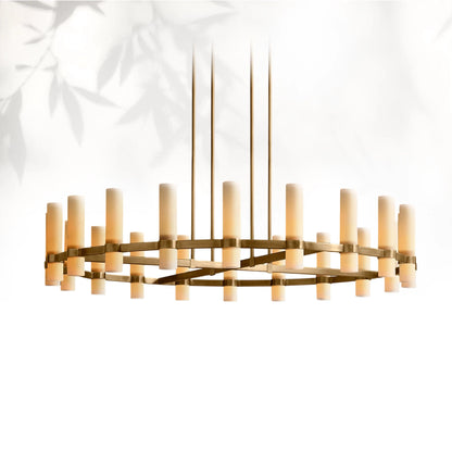 Lavelle Round Milk Glass Chandelier