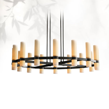 Lavelle Round Milk Glass Chandelier