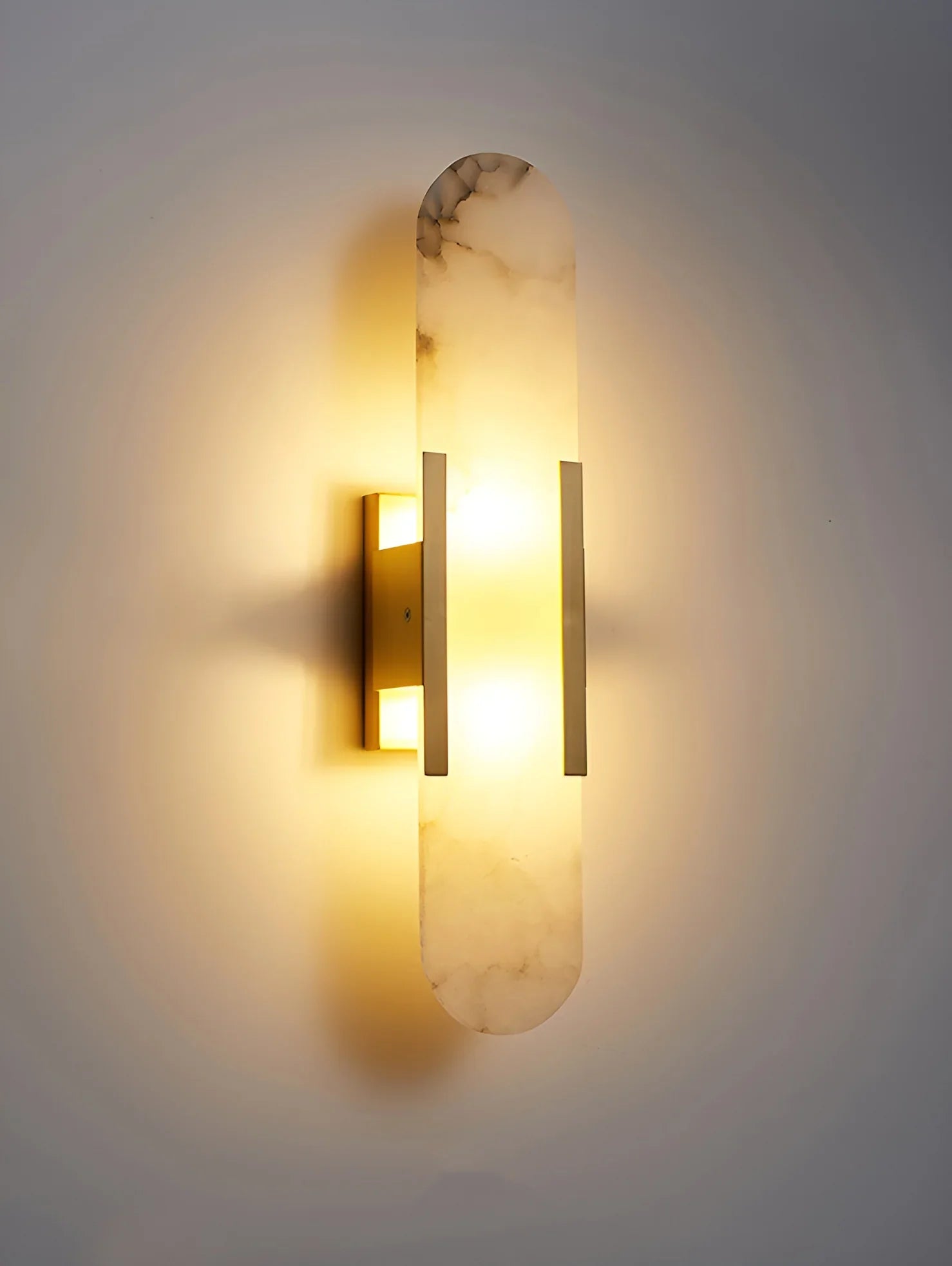 Modern Belange Elongated Alabaster Wall Lamp