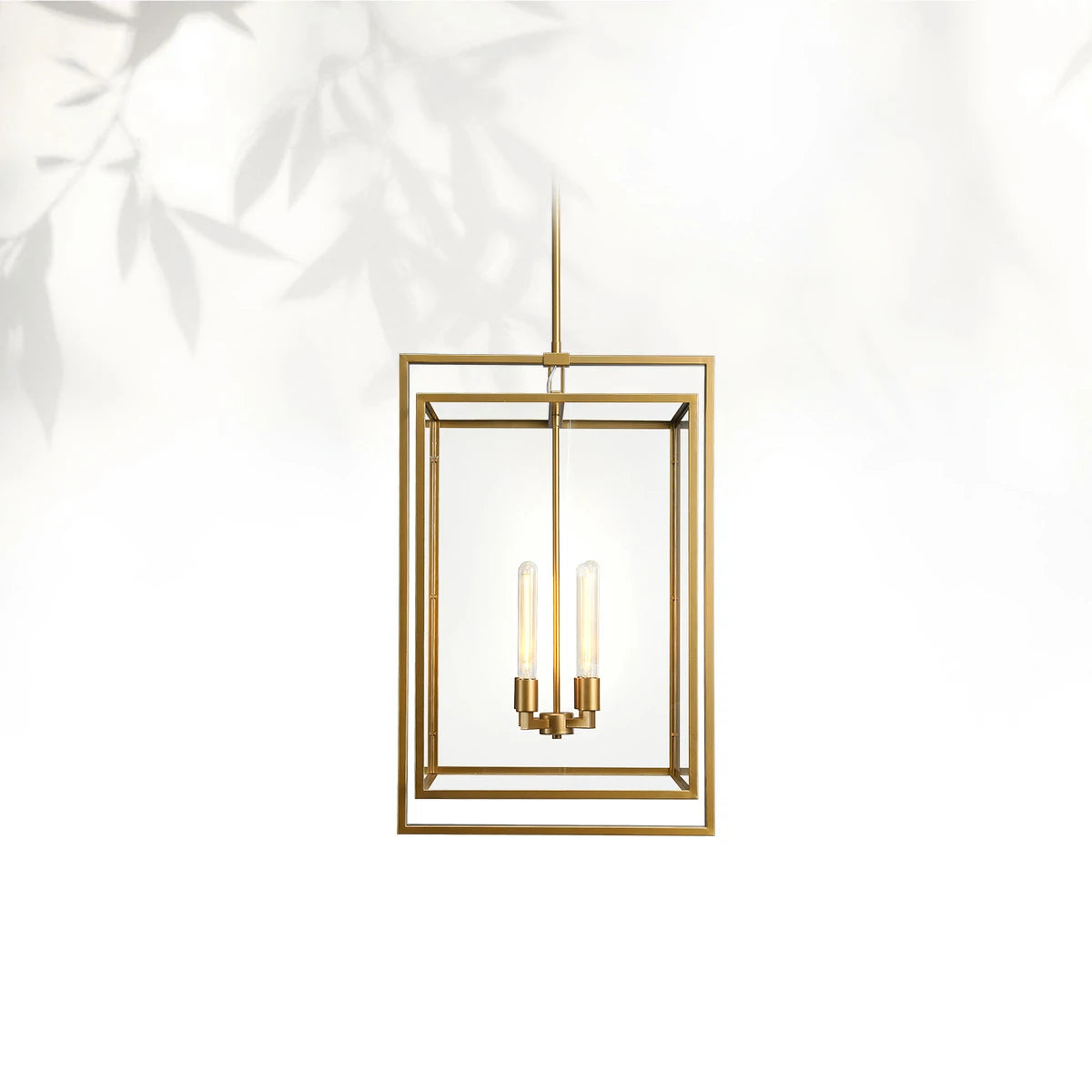 Bickman Glass Lantern Modern Pendant 26"34"
