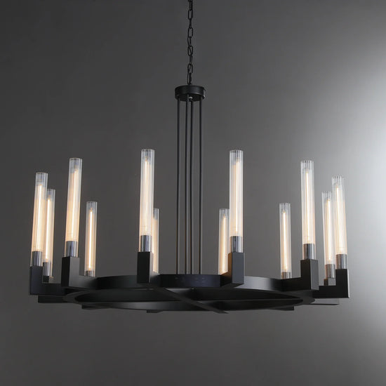 Cannel Glass Round Chandelier