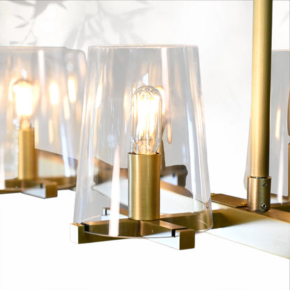 Paricia Glass Linear Chandelier 49"60"