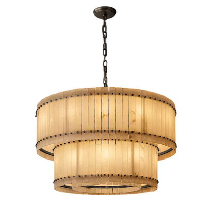 Sant Marco Alabaster Round Tiered Chandelier