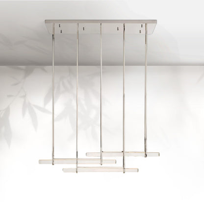 Aedubon Crystal Triple Bar Linear Chandelier