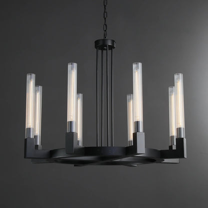 Cannel Glass Round Chandelier