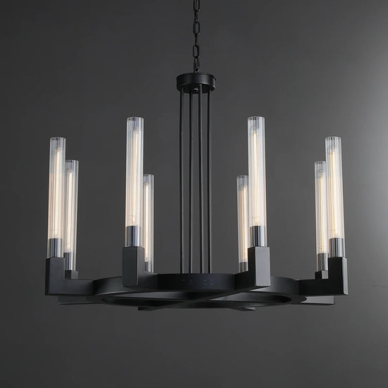 Cannel Glass Round Chandelier