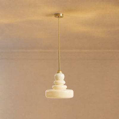 Vintage Aesthetic Glass Pendant Light for Dining Room & Living Room