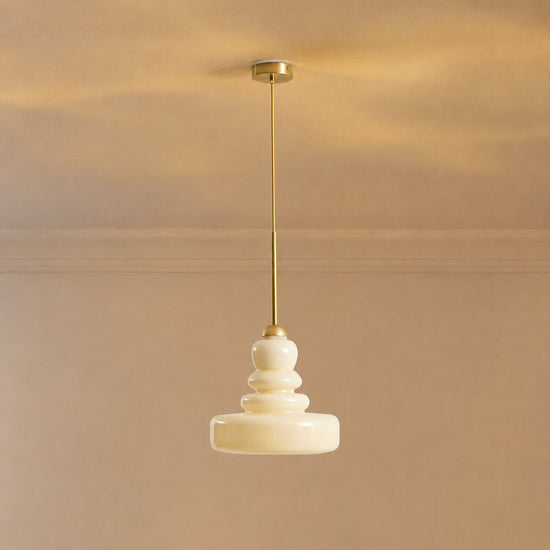 Vintage Aesthetic Glass Pendant Light for Dining Room & Living Room