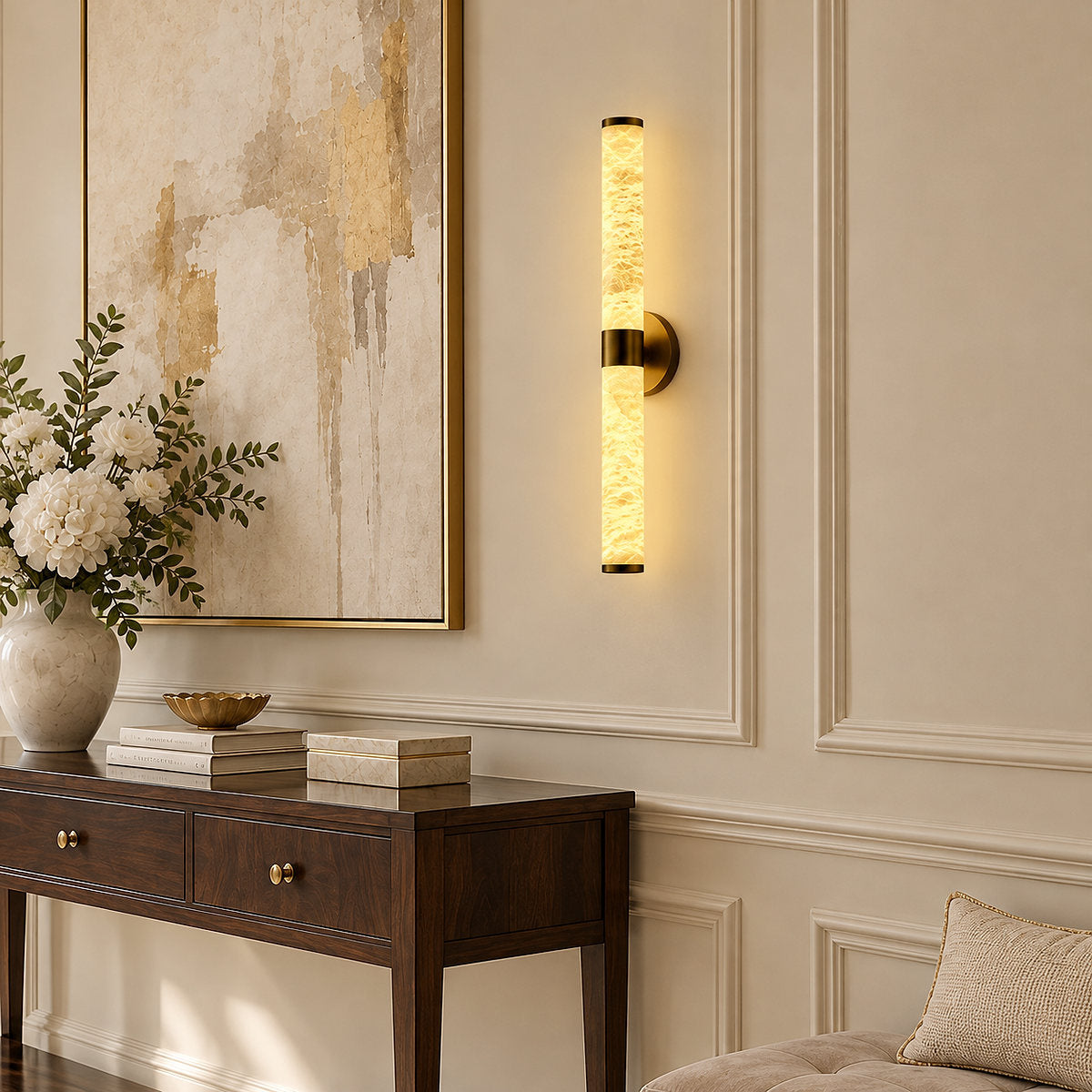 Tricolordeer Linear Alabaster LED Chandelier
