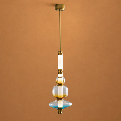 Linear Glass Bead Pendant Lamp