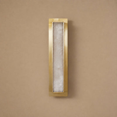 Velmora Alabaster Wall Lamp, 5.1-Inch x H 20.1-Inch, Gold & White, Warm Light for Living Room & Dining Room