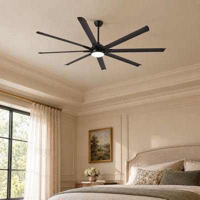 Tricolordeer Contemporary Metal Eight-Blade LED Disc Ceiling Fan