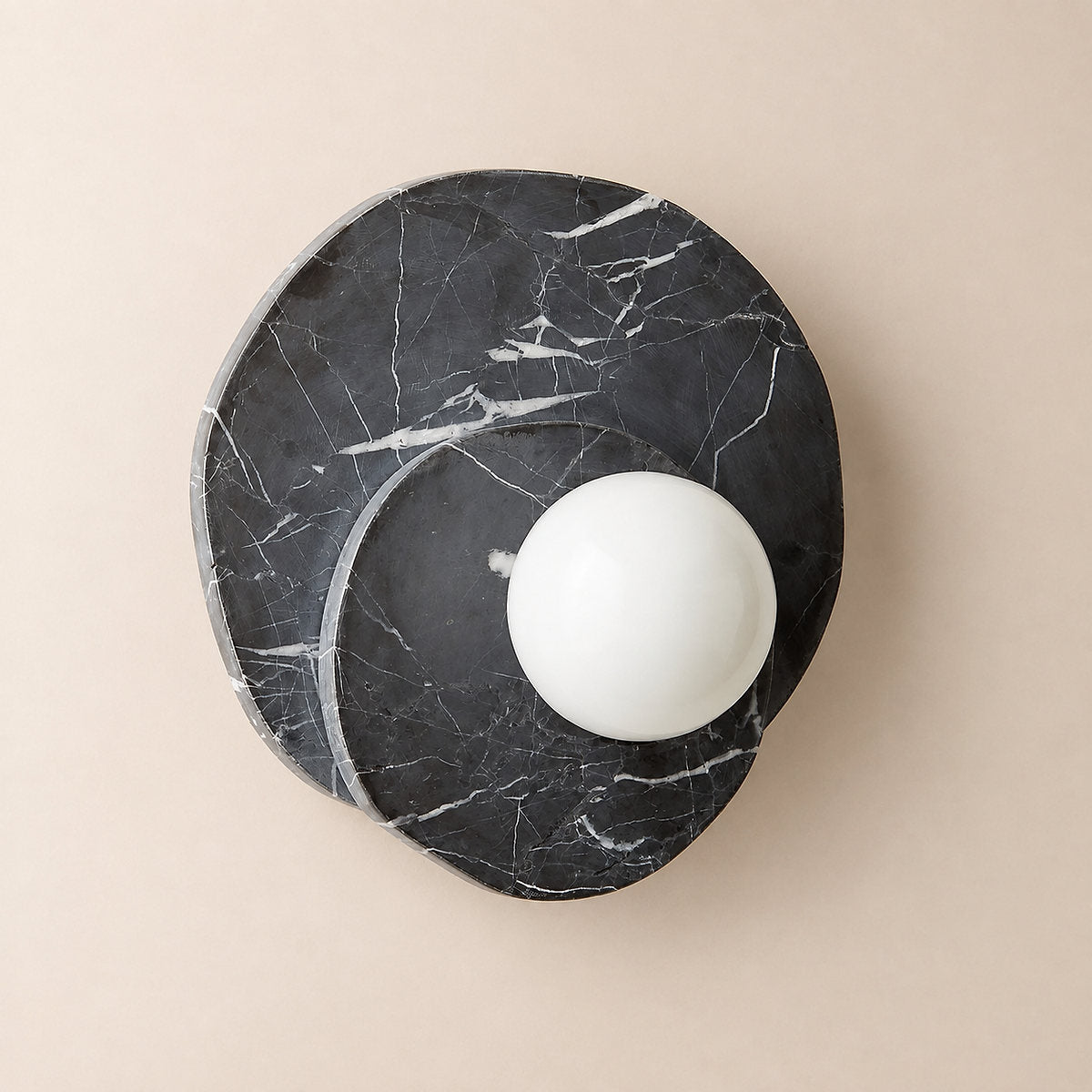 Astr Stone Wall Lamp, 9.8-Inch, Beige Alabaster for Living Room & Dining Room