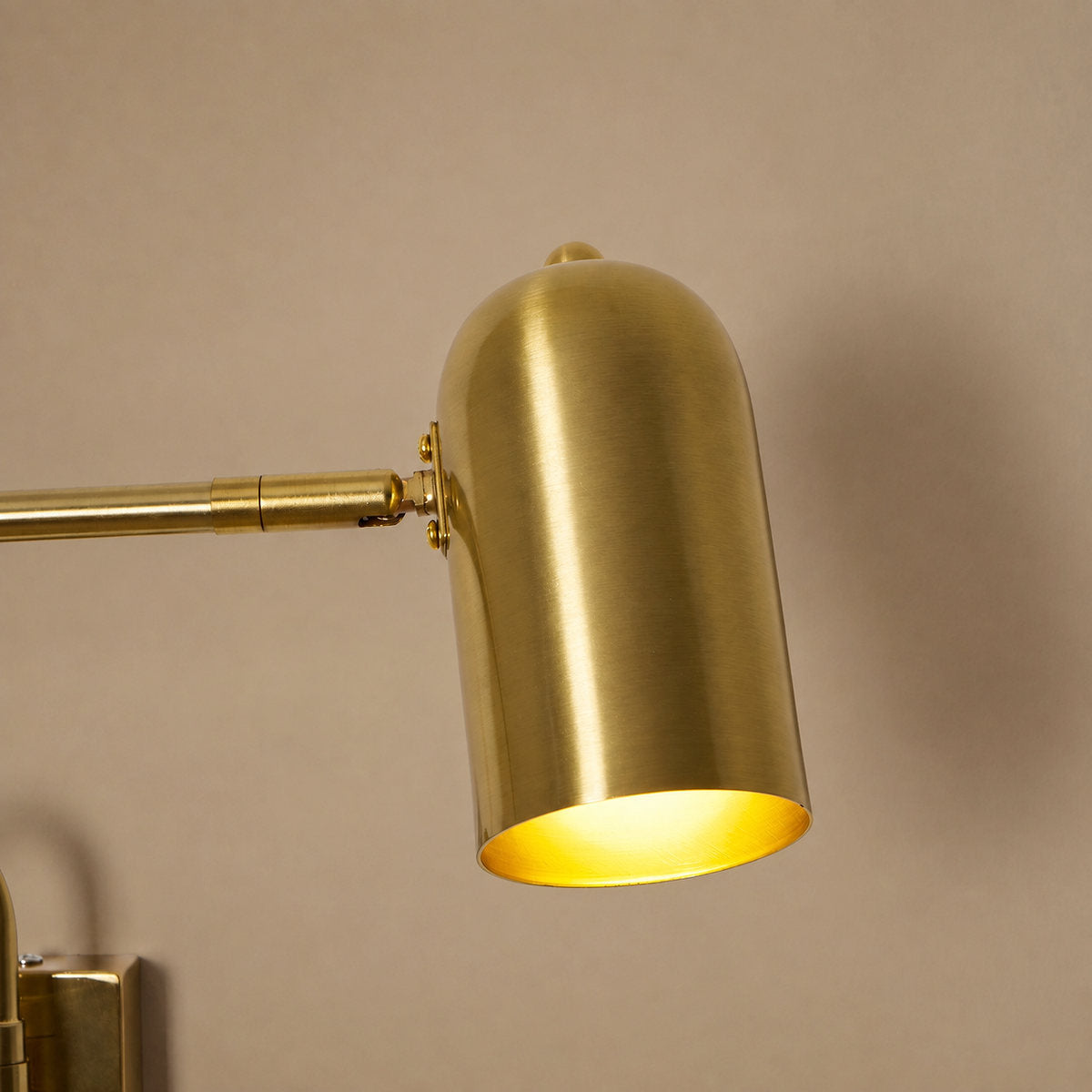 Adjustable Arm Plug In Wall Lamp, L 14.6-Inch x H 5.9-Inch, Black & Gold, US Plug for Bedroom & Living Room