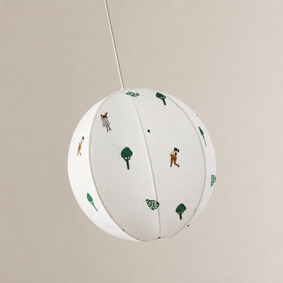 Playful Stitched Fabric Ceiling Pendant Light