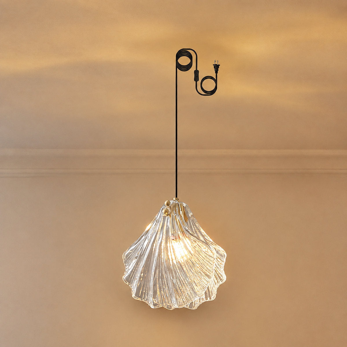 Hand-Blown Glass Swag Pendant Light