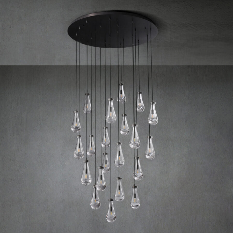 Soltaire Raindrop Round Chandelier 47"