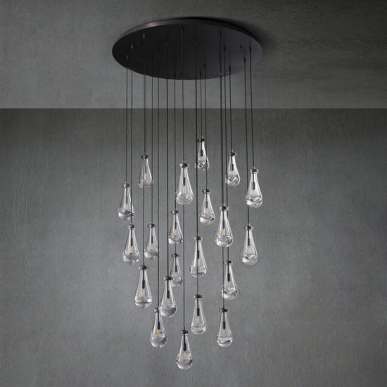Soltaire Raindrop Round Chandelier 47"