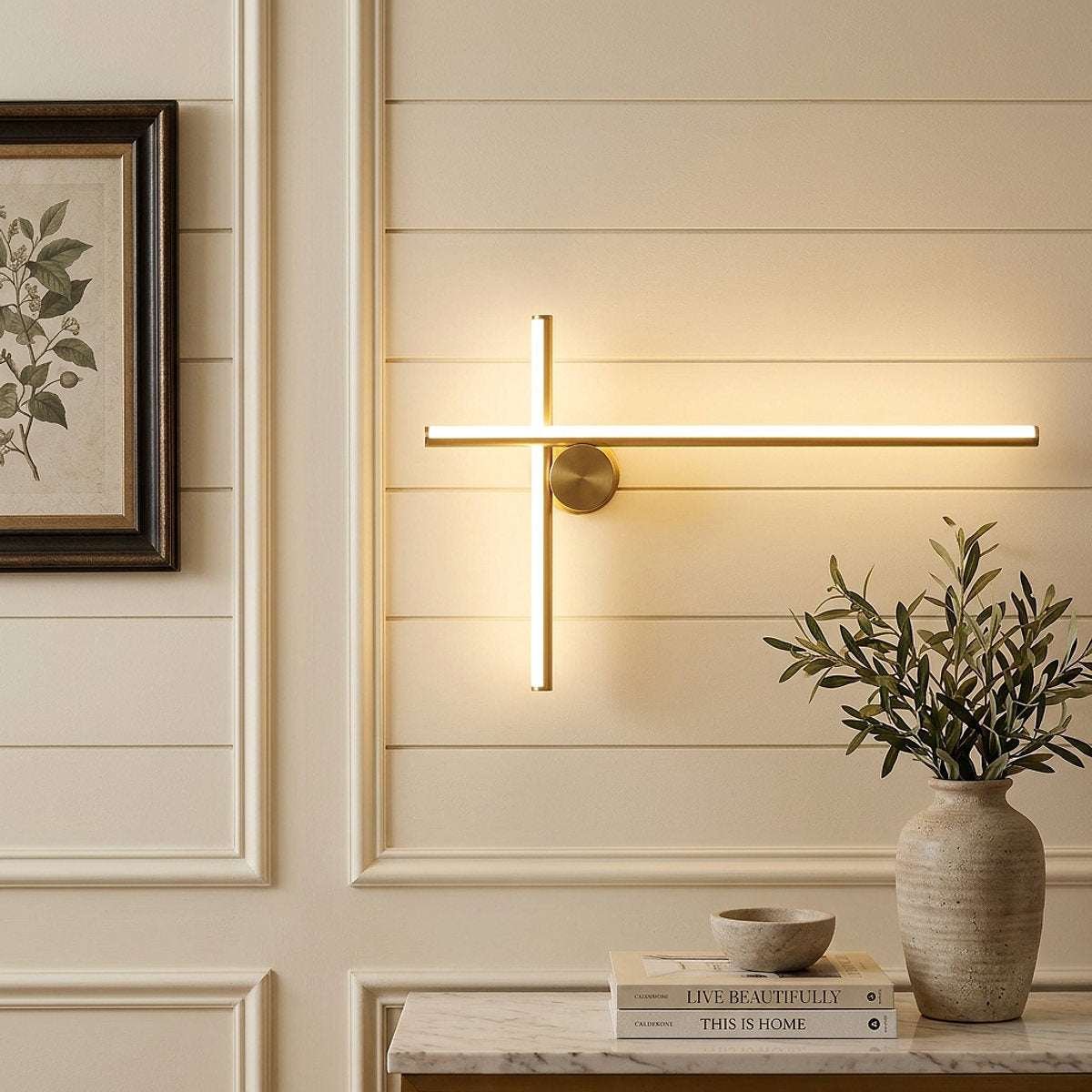 Coordinates Wall Lamp, L 31.5-Inch x H 3.5-Inch, Black, Warm Light for Living Room