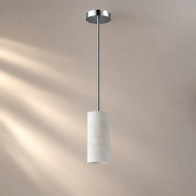 Tricolordeer Three-Light Alabaster Chandelier Nickel