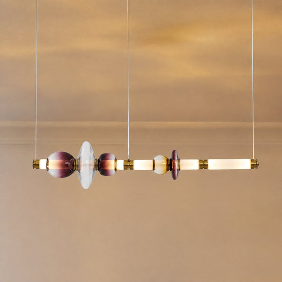 Linear Glass Bead Pendant Lamp