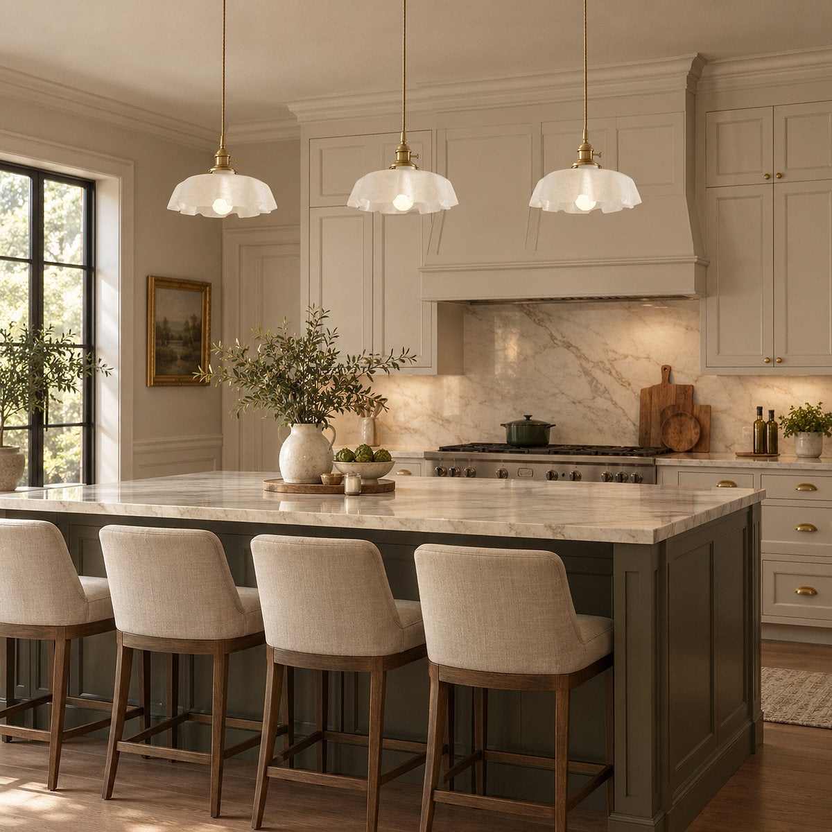 Pleated Glass Pendant Light Collection