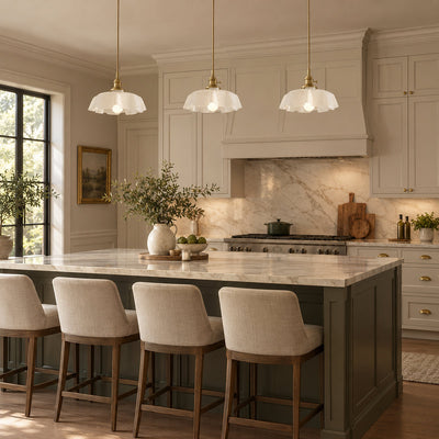 Pleated Glass Pendant Light Collection