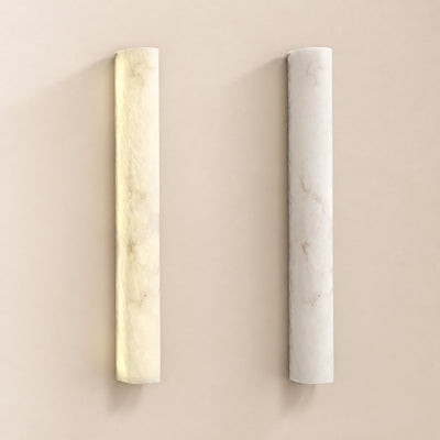 Luminara Alabaster Wall Lamp, L 1.9-Inch x W 2.9-Inch x H 19.7-Inch, White, Warm Light for Living Room & Dining Room