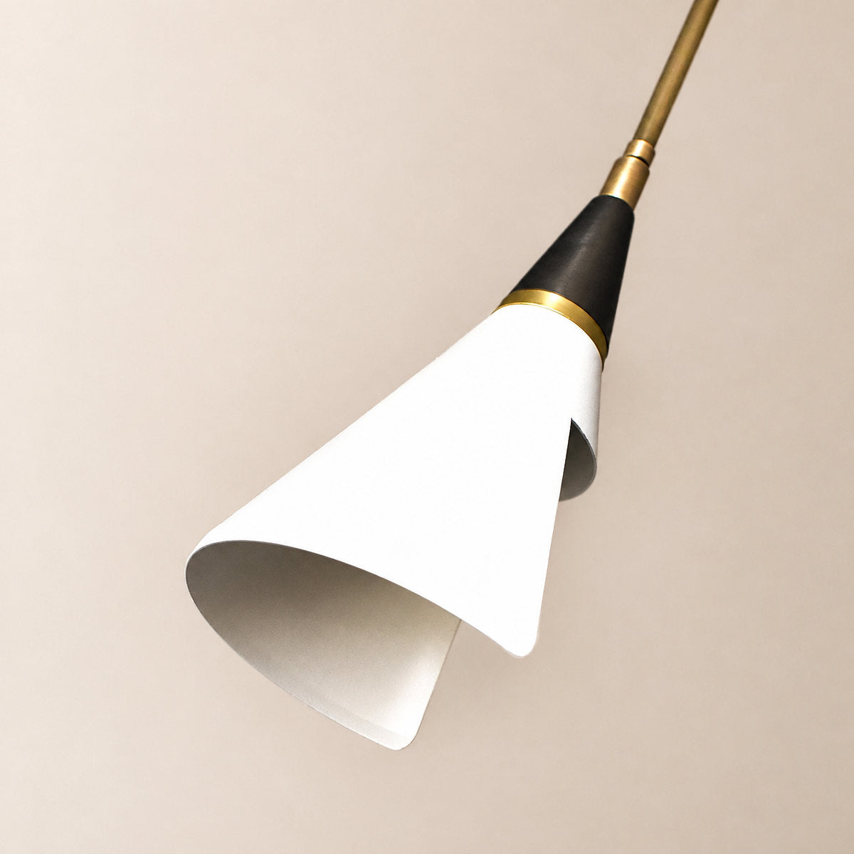 Magari Wall Lamp, L 29.1-Inch x H 26-Inch, White & Black & Brass for Living Room